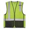 Ergodyne Hi-Vis Safety Vest w/Black Bottom L, XL Class 2 U Back, , Zipper 2 Pockets, 1 Mic Tab 8210ZBK - alternate 1